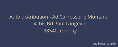Auto distribution - Ad Carrosserie Montana