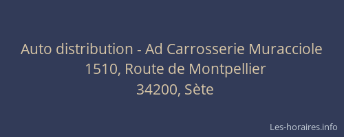 Auto distribution - Ad Carrosserie Muracciole
