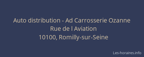 Auto distribution - Ad Carrosserie Ozanne