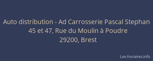 Auto distribution - Ad Carrosserie Pascal Stephan