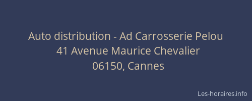 Auto distribution - Ad Carrosserie Pelou