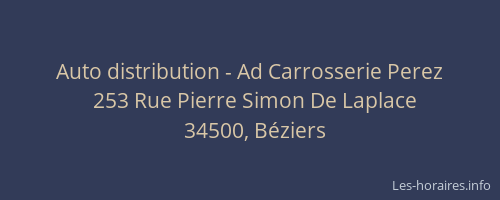 Auto distribution - Ad Carrosserie Perez