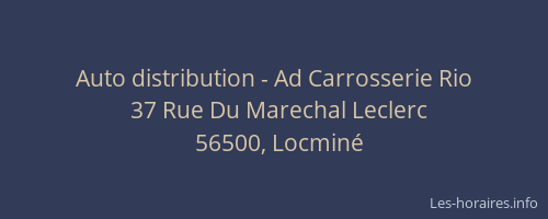 Auto distribution - Ad Carrosserie Rio