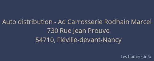 Auto distribution - Ad Carrosserie Rodhain Marcel