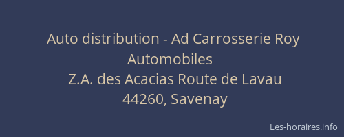 Auto distribution - Ad Carrosserie Roy Automobiles