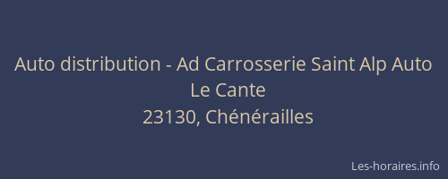 Auto distribution - Ad Carrosserie Saint Alp Auto