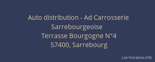 Auto distribution - Ad Carrosserie Sarrebourgeoise
