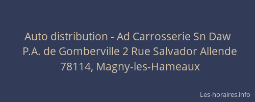 Auto distribution - Ad Carrosserie Sn Daw