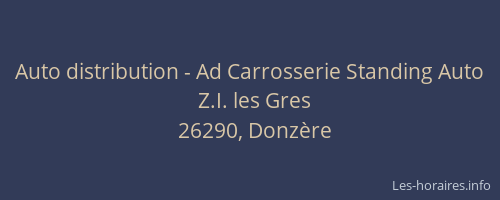 Auto distribution - Ad Carrosserie Standing Auto