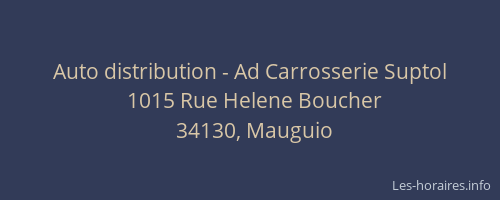 Auto distribution - Ad Carrosserie Suptol