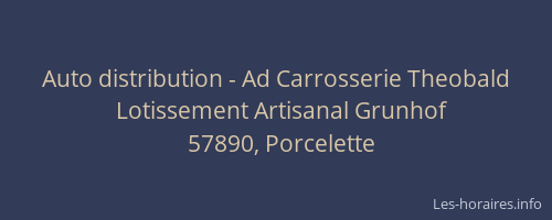 Auto distribution - Ad Carrosserie Theobald