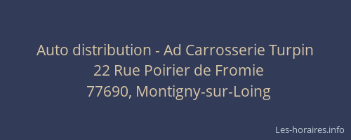 Auto distribution - Ad Carrosserie Turpin