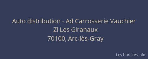 Auto distribution - Ad Carrosserie Vauchier