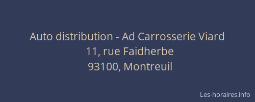 Auto distribution - Ad Carrosserie Viard