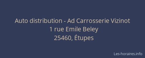 Auto distribution - Ad Carrosserie Vizinot