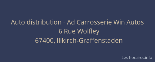 Auto distribution - Ad Carrosserie Win Autos
