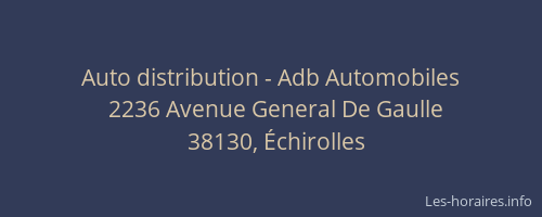 Auto distribution - Adb Automobiles