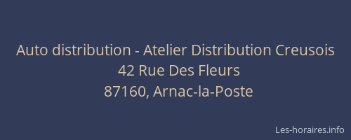 Auto distribution - Atelier Distribution Creusois