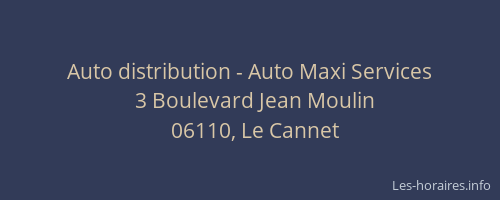 Auto distribution - Auto Maxi Services