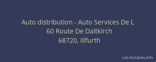 Auto distribution - Auto Services De L