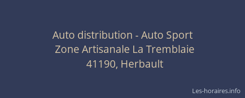 Auto distribution - Auto Sport