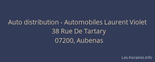 Auto distribution - Automobiles Laurent Violet