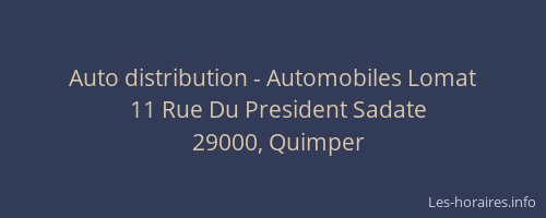Auto distribution - Automobiles Lomat