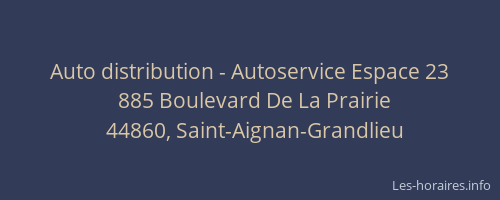 Auto distribution - Autoservice Espace 23