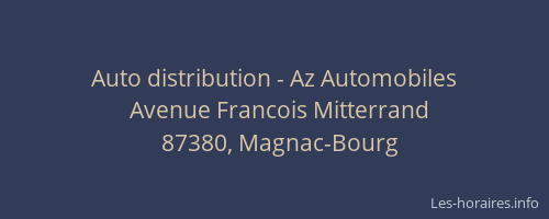 Auto distribution - Az Automobiles