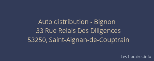 Auto distribution - Bignon