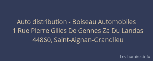 Auto distribution - Boiseau Automobiles