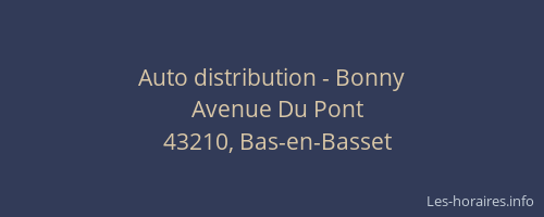 Auto distribution - Bonny