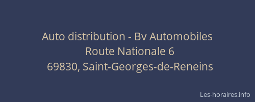 Auto distribution - Bv Automobiles