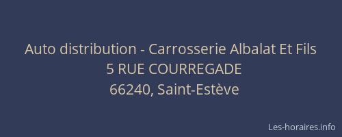 Auto distribution - Carrosserie Albalat Et Fils