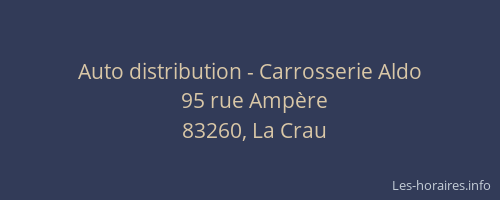 Auto distribution - Carrosserie Aldo