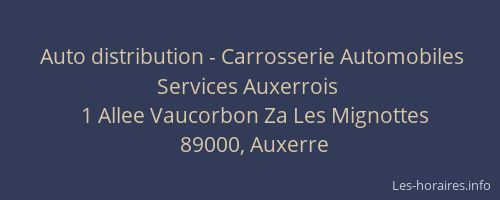 Auto distribution - Carrosserie Automobiles Services Auxerrois