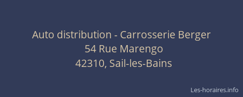 Auto distribution - Carrosserie Berger