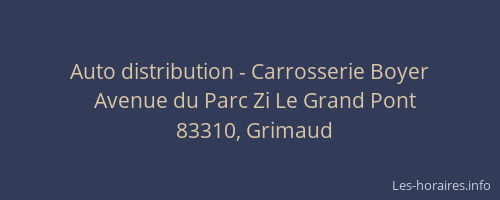Auto distribution - Carrosserie Boyer