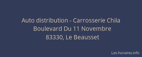 Auto distribution - Carrosserie Chila