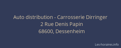 Auto distribution - Carrosserie Dirringer