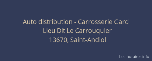 Auto distribution - Carrosserie Gard