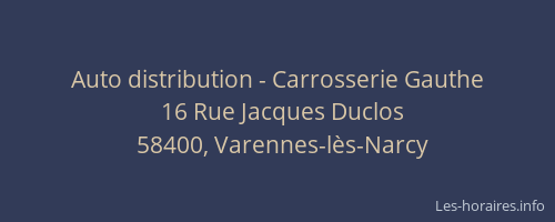 Auto distribution - Carrosserie Gauthe