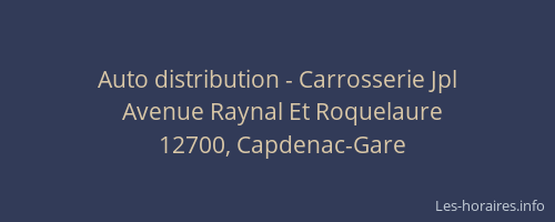 Auto distribution - Carrosserie Jpl