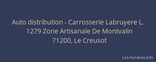 Auto distribution - Carrosserie Labruyere L.