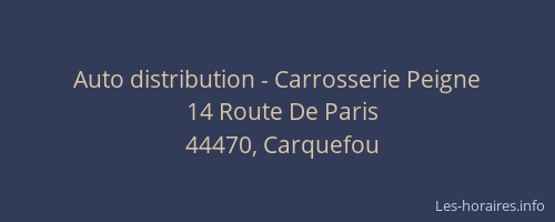 Auto distribution - Carrosserie Peigne