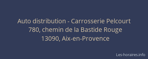 Auto distribution - Carrosserie Pelcourt
