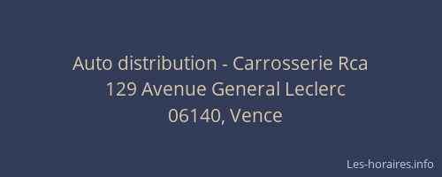 Auto distribution - Carrosserie Rca