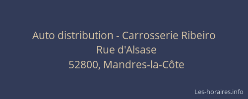 Auto distribution - Carrosserie Ribeiro