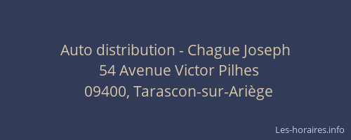 Auto distribution - Chague Joseph