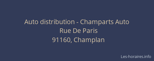 Auto distribution - Champarts Auto